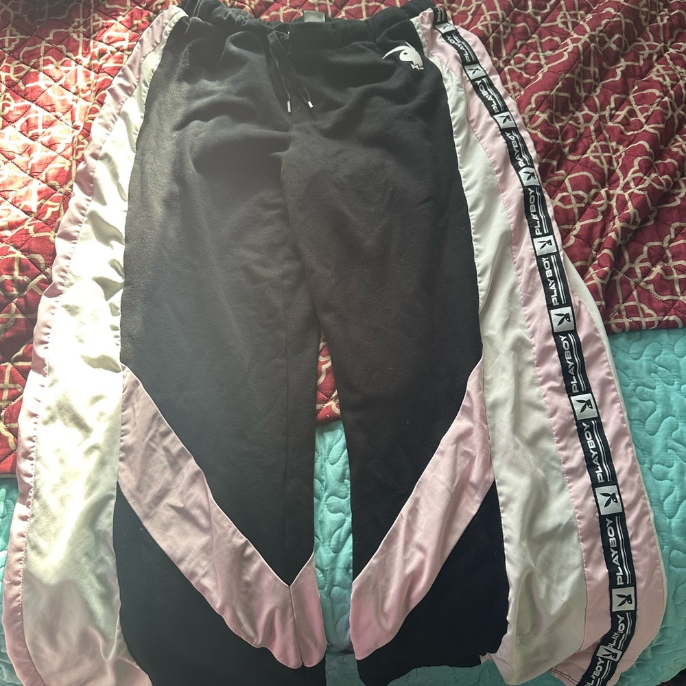 Playboy bunny Black and Pink Jogger Pants
